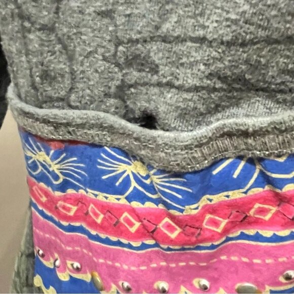 Desigual Dress Fit & Flare Hummingbird Embroidered Art Abstract Empire Waist L - Picture 5 of 10